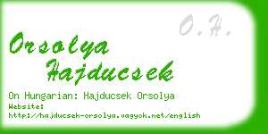 orsolya hajducsek business card